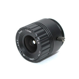 Fixed Iris CS Mount Lens 5mm 1/1.7" 4K IR Correction F2.0 Megapixels 12MP 87 Degrees