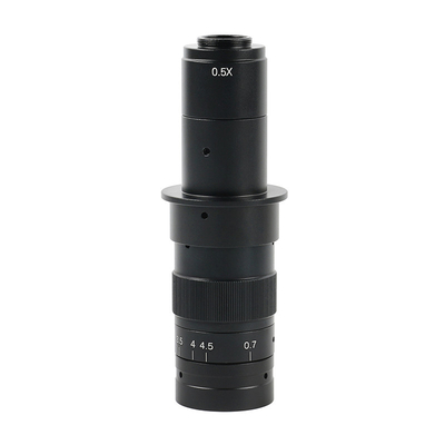 0.7-4.5x Adjustable 5-360X Magnification C mount lens 0.5X/2.0X Barlow Auxiliary Lens For Industry Microscope Camera