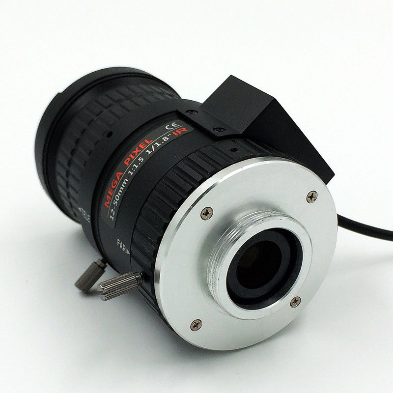 Outdoor Portable Machine Vision Lens P Iris 1/1.8" Manual Zoom 12-50mm