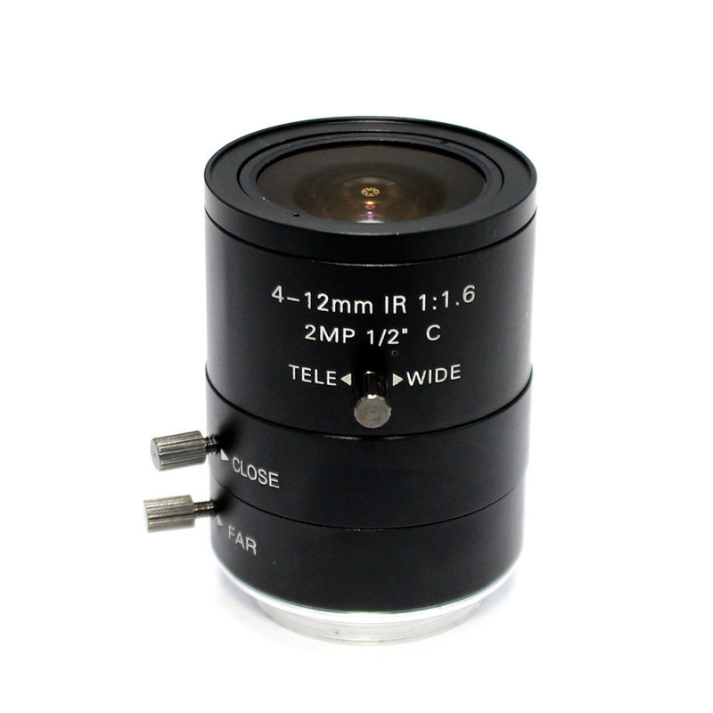 IR C Mount 2.0 Mega Pixel HD Industrial Lens Vari - Focal Manual Iris 2MP 4-12mm