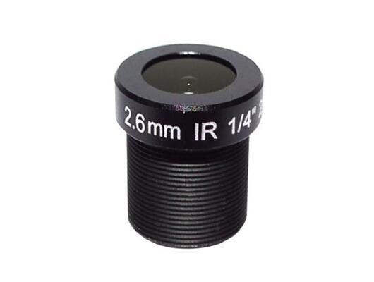 S mount wide angle 2.6mm F2.2 2mp m12 cctv board lens for 1/4 inch sensor